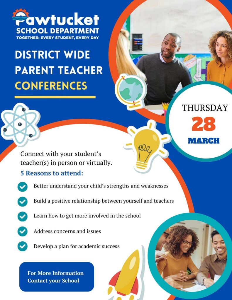 Parent Teacher Conferences 3/28 – Joseph Jenks Middle School