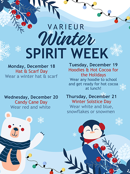 Varieur Winter Spirit Week – Francis J. Varieur Elementary School